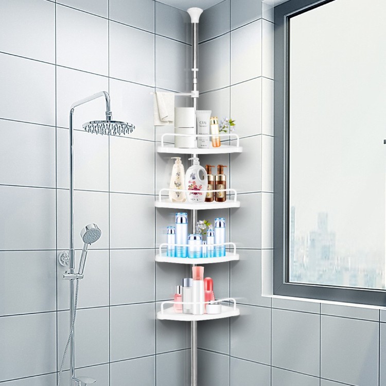 Cross-border shelves, floor-to-ceiling shelves, bathroom corner shelves, bathroom shelves Item Picture