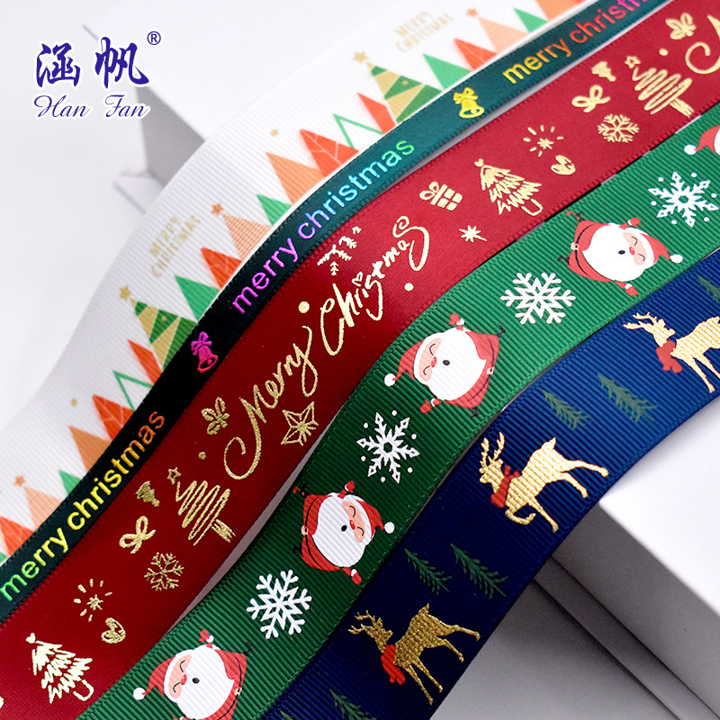 DIY ribbon polyester webbing printing and lettering, ribbon printed rope and tape for gold-embossed English ribbed tape clothing Specification image