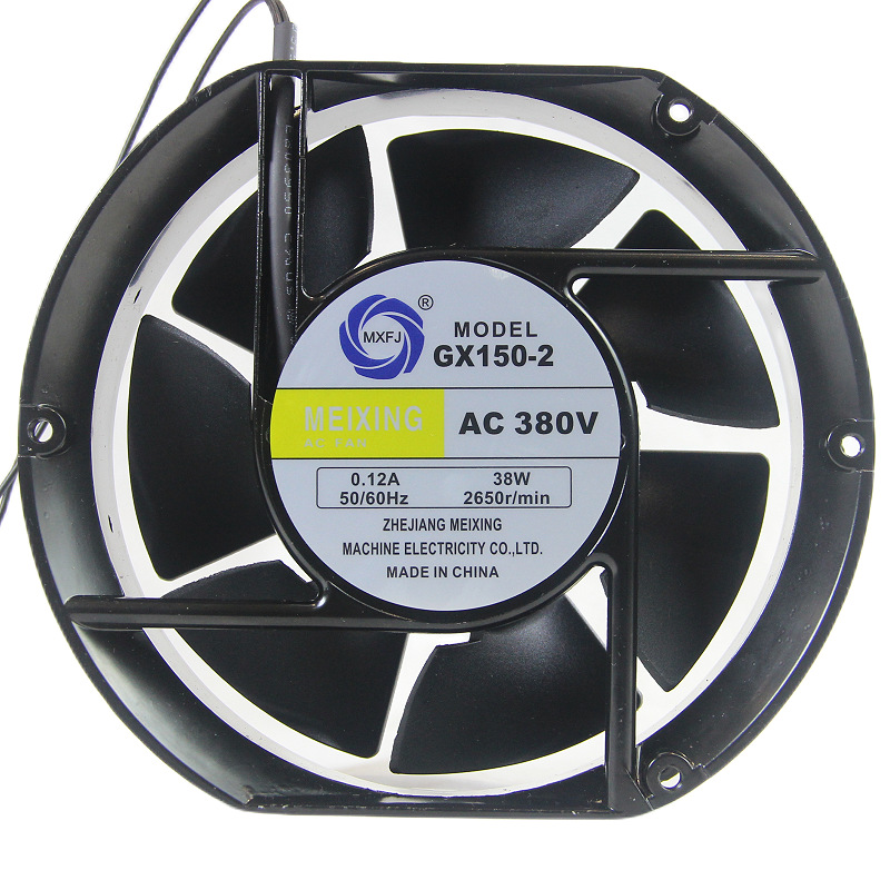 GX150-2 AC 380V ball bearing axial flow fan 17251 heat dissipation and cooling fan exhaust fan details Picture