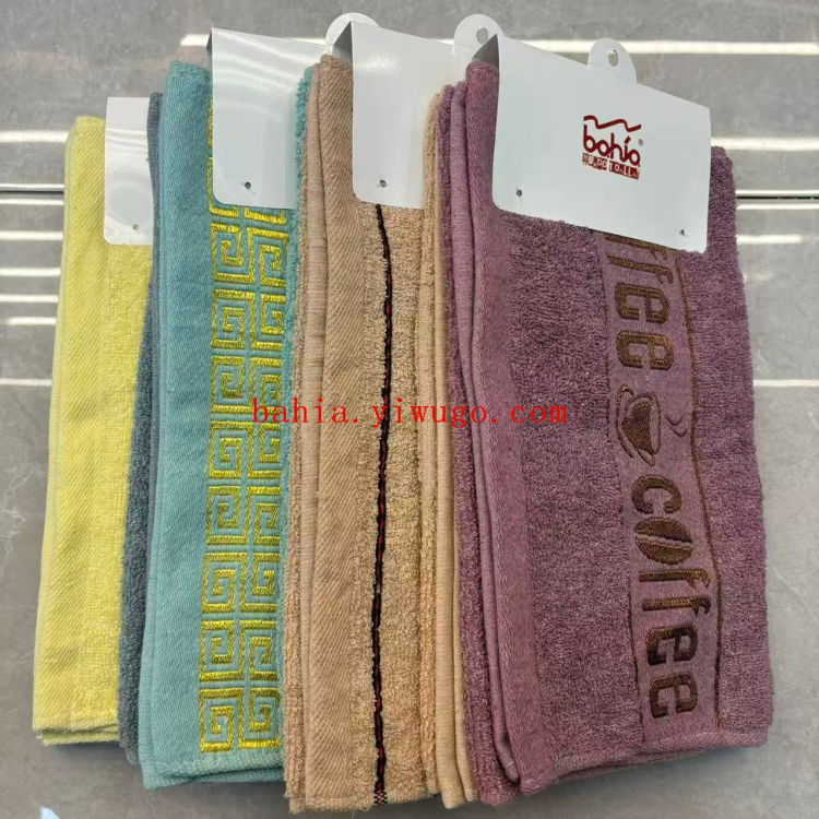 柔软舒适毛巾绣花成人男女洗脸巾加厚吸水跨境热销毛巾