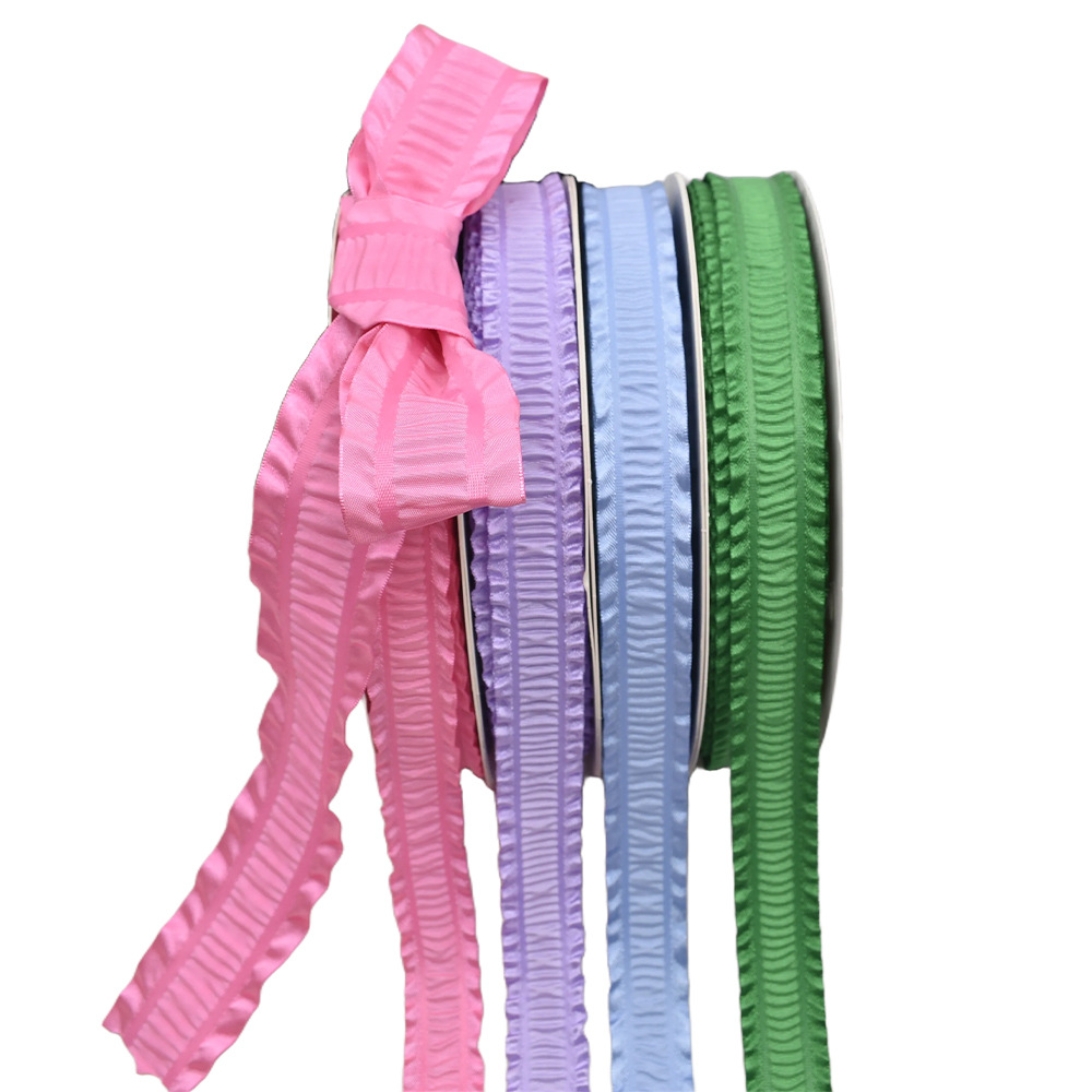 Hanfan Webbing Korean-style double pleated edge ribbon High-end custom DIY handmade bow ribbon flower decoration clothing accessories Specification image
