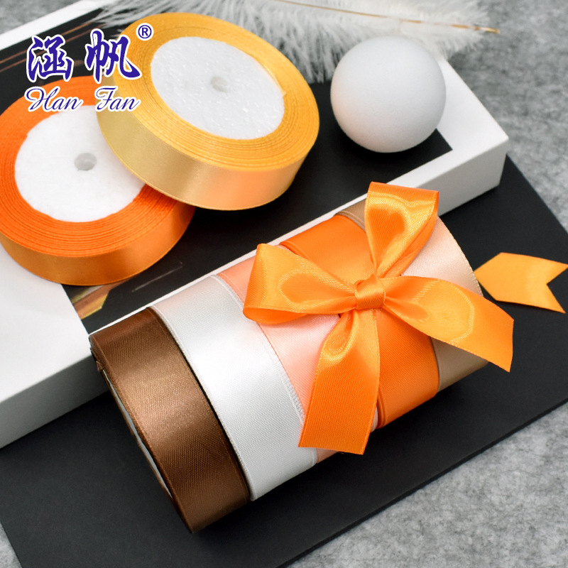 Factory special offer: 2.5cm ribbon gifts, flower packaging ribbons, polyester webbing, wedding cake ribbons, decorative silk details Picture