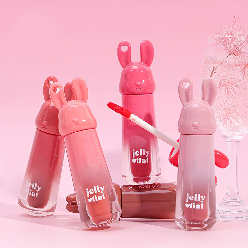 Vegan liquid lip gloss, jelly mirror lip gloss, containing herbal and mineral ingredients, non-sticky, long-lasting and non-fading Specification image
