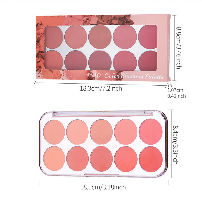 Ten-color color-changing matte blush, containing chemical pigments, naturally and lastingly brightens the complexion Application Scenario