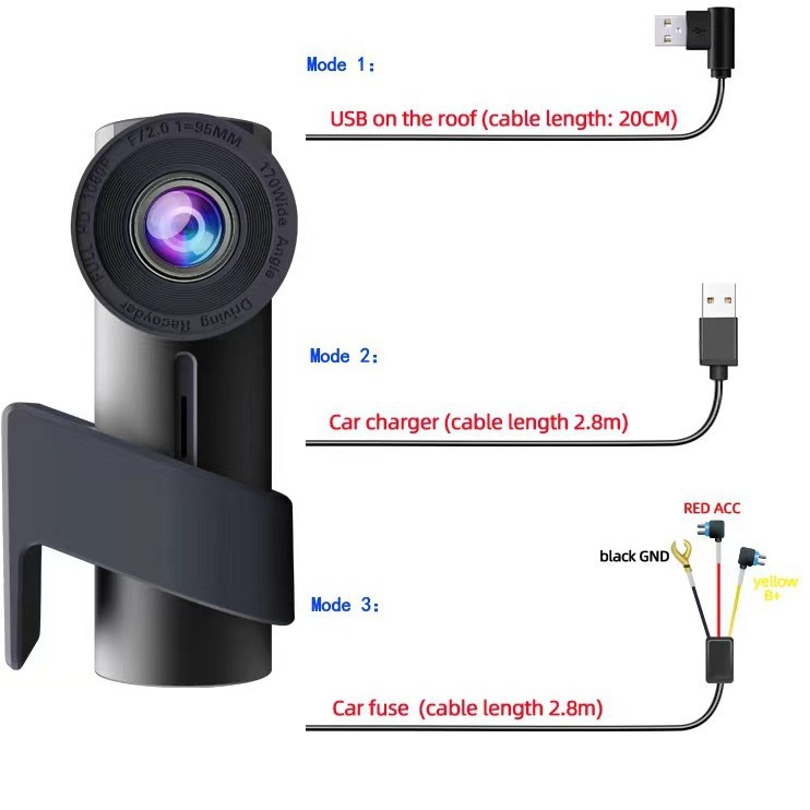 Automotive supplies, automotive parts, dashcams, single recording, dual recording, triple recording, high-definition dashcams details Picture