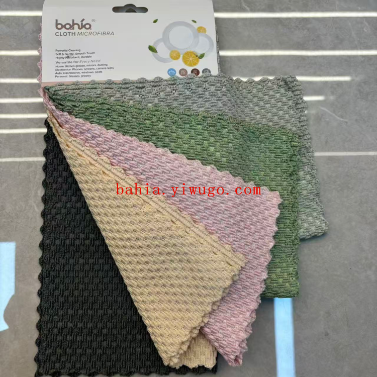 30*30cm long, granular, plain, kitchen dishcloth, degreasing and stain-removing cleaning cloth Application Scenario