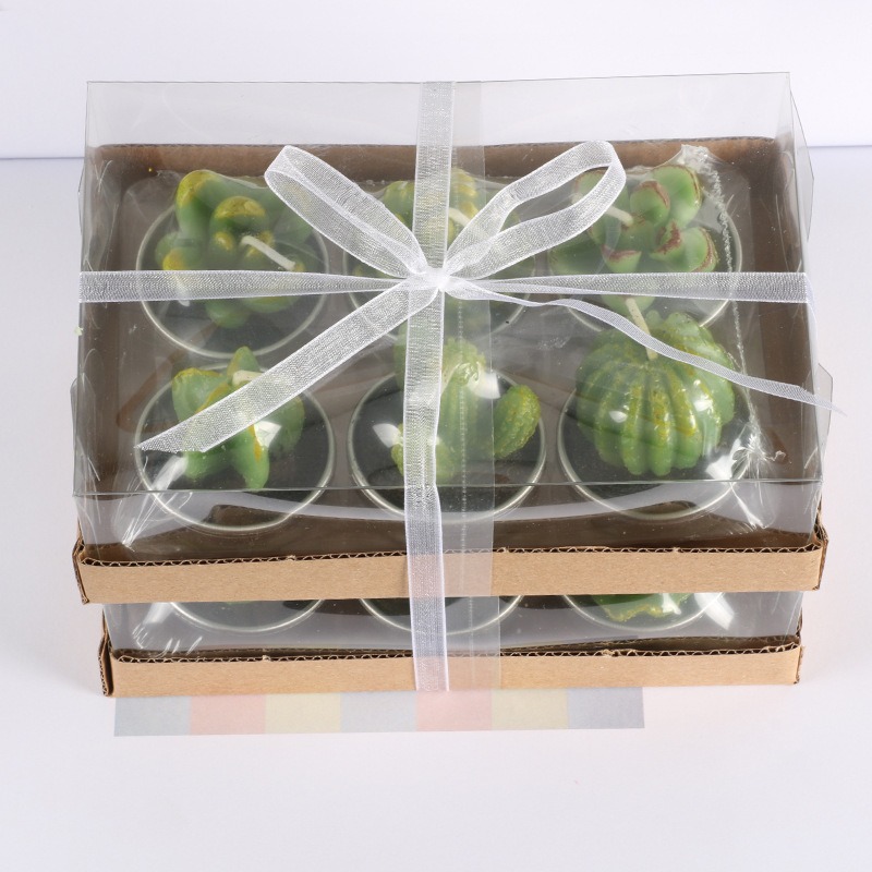 Shengkun Cross-border Succulent Plant Candle Cactus Craft Rose-shaped Candle Christmas Series Succulent Candle details Picture