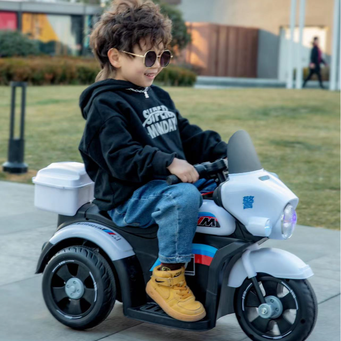 哈雷儿童电动摩托车沙滩车三轮车遥控车充电网红小孩玩具车可坐产品图