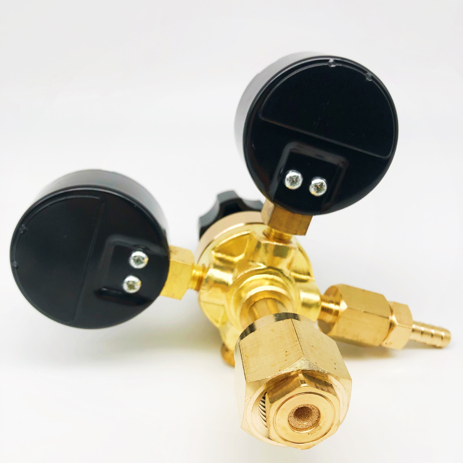 American-style lightweight AR CO2 all-copper gas meter CGA320 flat seal pressure reducer details Picture