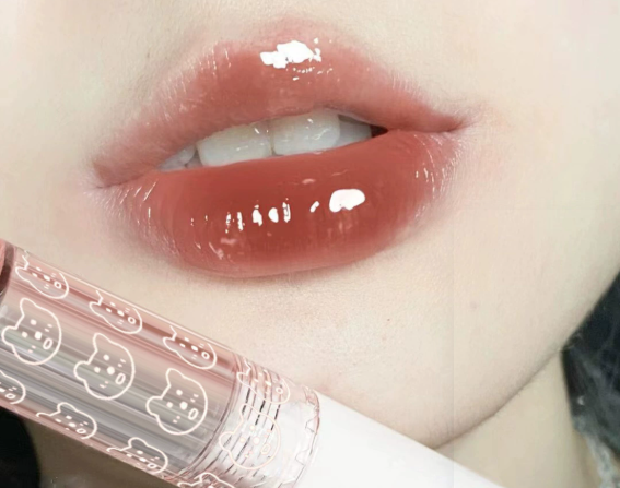 Self-owned brand long-lasting organic vegan lip gloss care mask, sugar-containing moisturizing smooth makeup, waterproof liquid lip gloss
