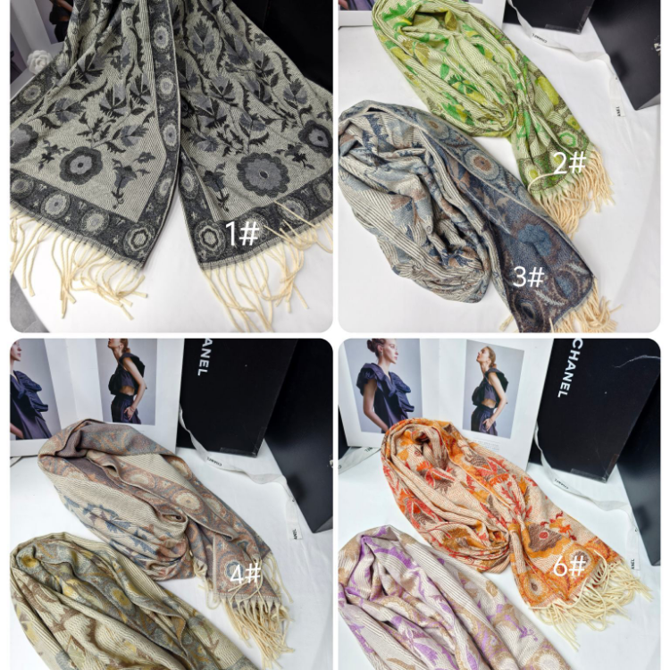 Export export scarf wholesale e-commerce live streaming new retro jacquard series sunflower supply chain supply Item Picture