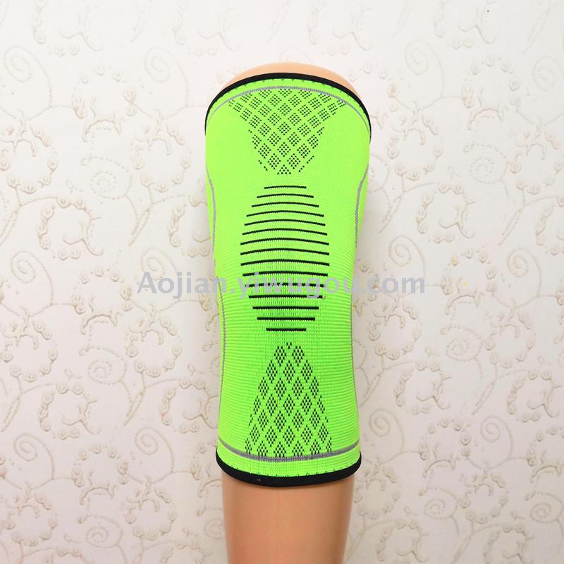 尼龙针织提花护膝 运动护具跑步弹力护膝 登山羽毛球保护膝盖