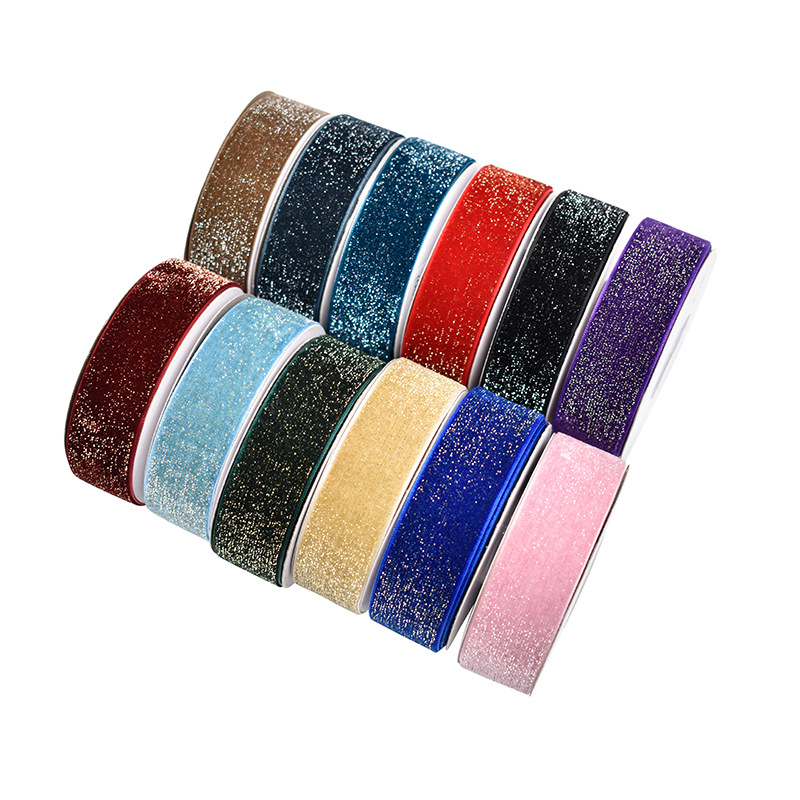 2.5cm star-dotted fleece tape, golden fleece tape, silver thread flocking tape, wholesale clothing border straps, accessories, gift boxes, DIY accessories Application Scenario