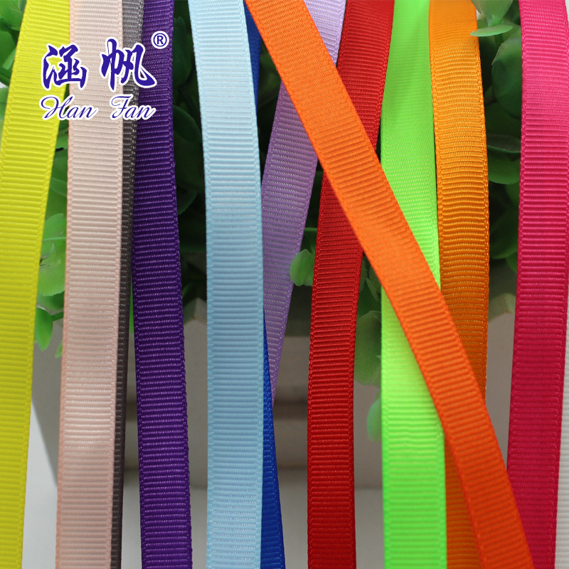 1cm ribbed tape in stock, polyester webbing, thickened double-sided threaded tape, solid color diy handcrafted accessories, bow accessories Specification image