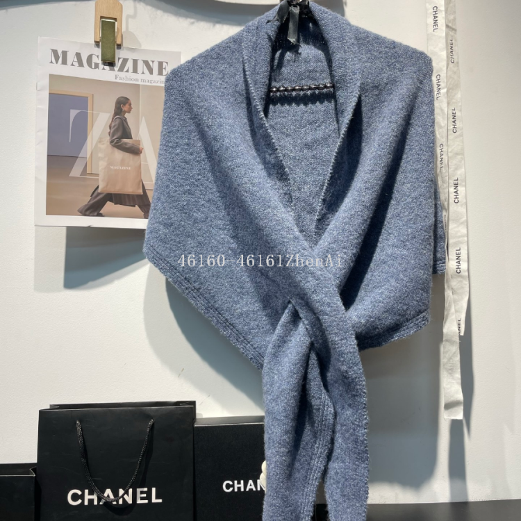 Wholesale of new cross-border export ready-made scarves in plain triangular shawls through e-commerce live streaming supply chain
