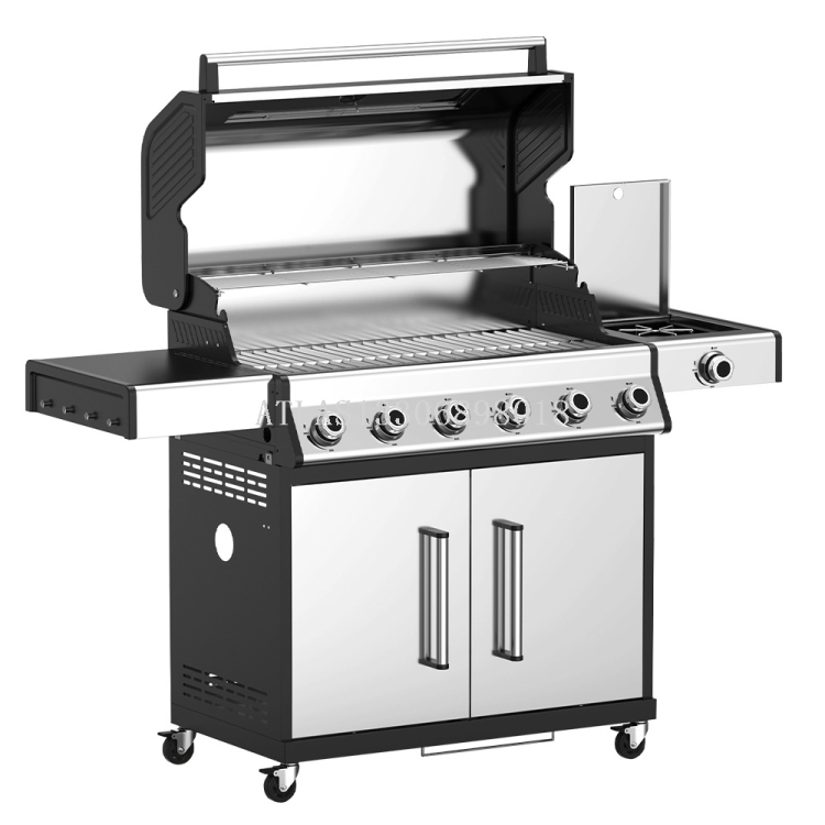 Stainless steel barbecue grill with barbecue rack, household portable outdoor barbecue rack Item Picture