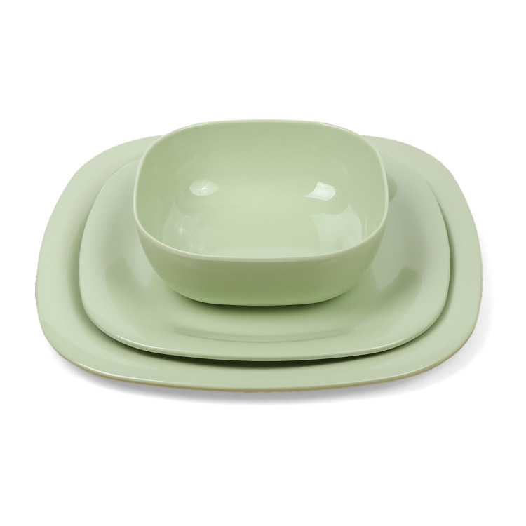 跨境亚马逊网红餐具套装盘子塑料碟子吐骨碟零食盘餐桌垃圾盘渣盘