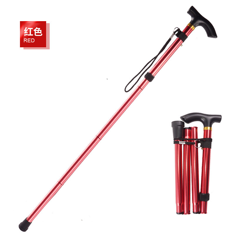 Aluminum alloy folding walking stick, telescopic hiking stick, anti-slip walking stick, elderly walking stick Application Scenario