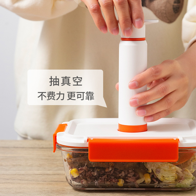 Vacuum electric air-pumping glass lunch box, sealed storage, student and office worker lunch box, microwaveable