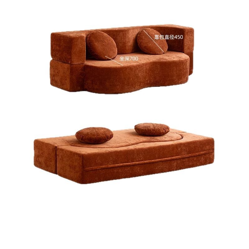 Export compressed fabric one-piece sofa bed, cross-border small-sized apartment, cross-border compressed vacuum disassembly and washing folding lazy sofa Application Scenario