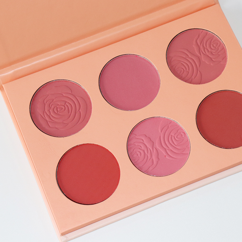 Long-lasting waterproof, natural pigment, vegan, cruelst-free, 6-color blush powder, high-quality cosmetics Application Scenario
