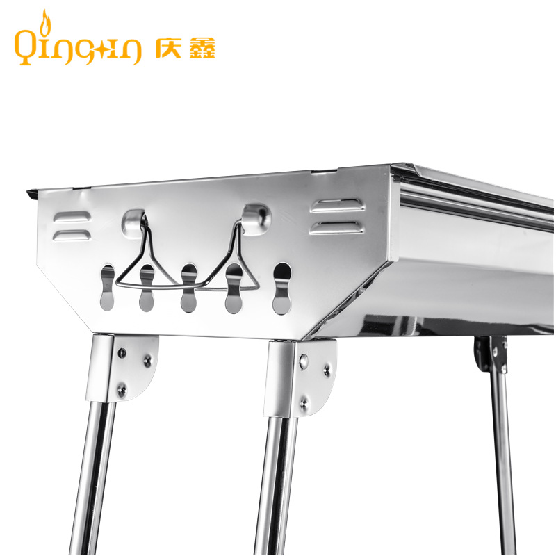厂家定制烧烤架 户外大号不锈钢折叠便携式烧烤炉 家用BBQ烧烤