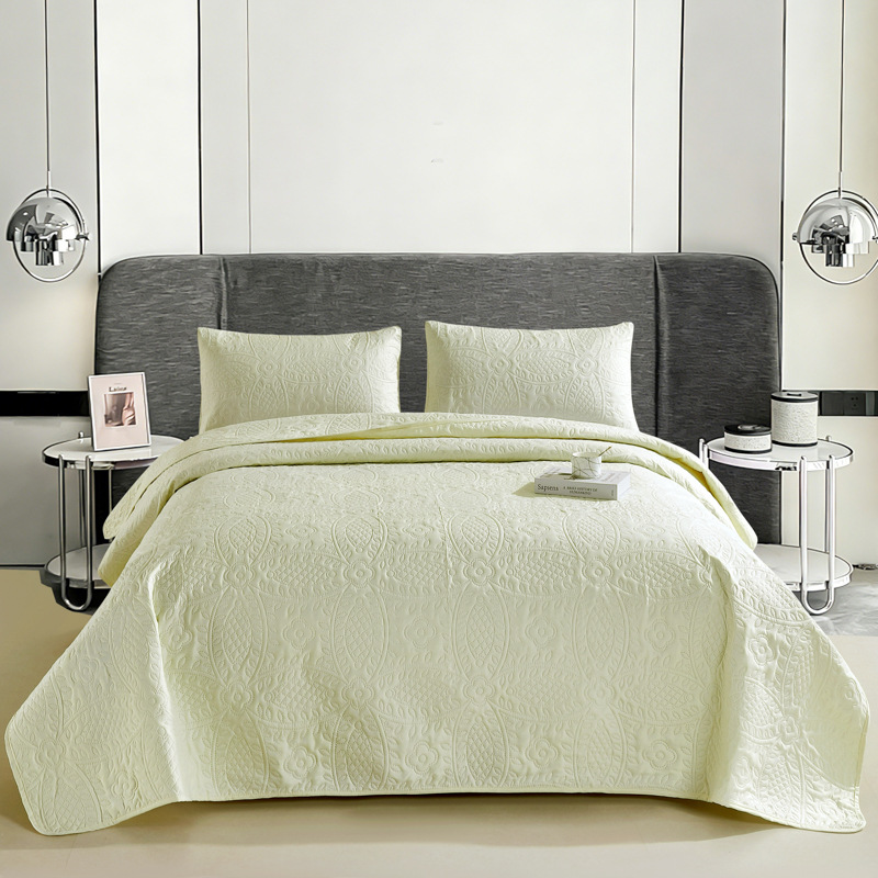 The ultrasonic washed solid-color quilted air-conditioned bed cover, summer cooling quilt sheet and double summer quilt for export are very soft Item Picture