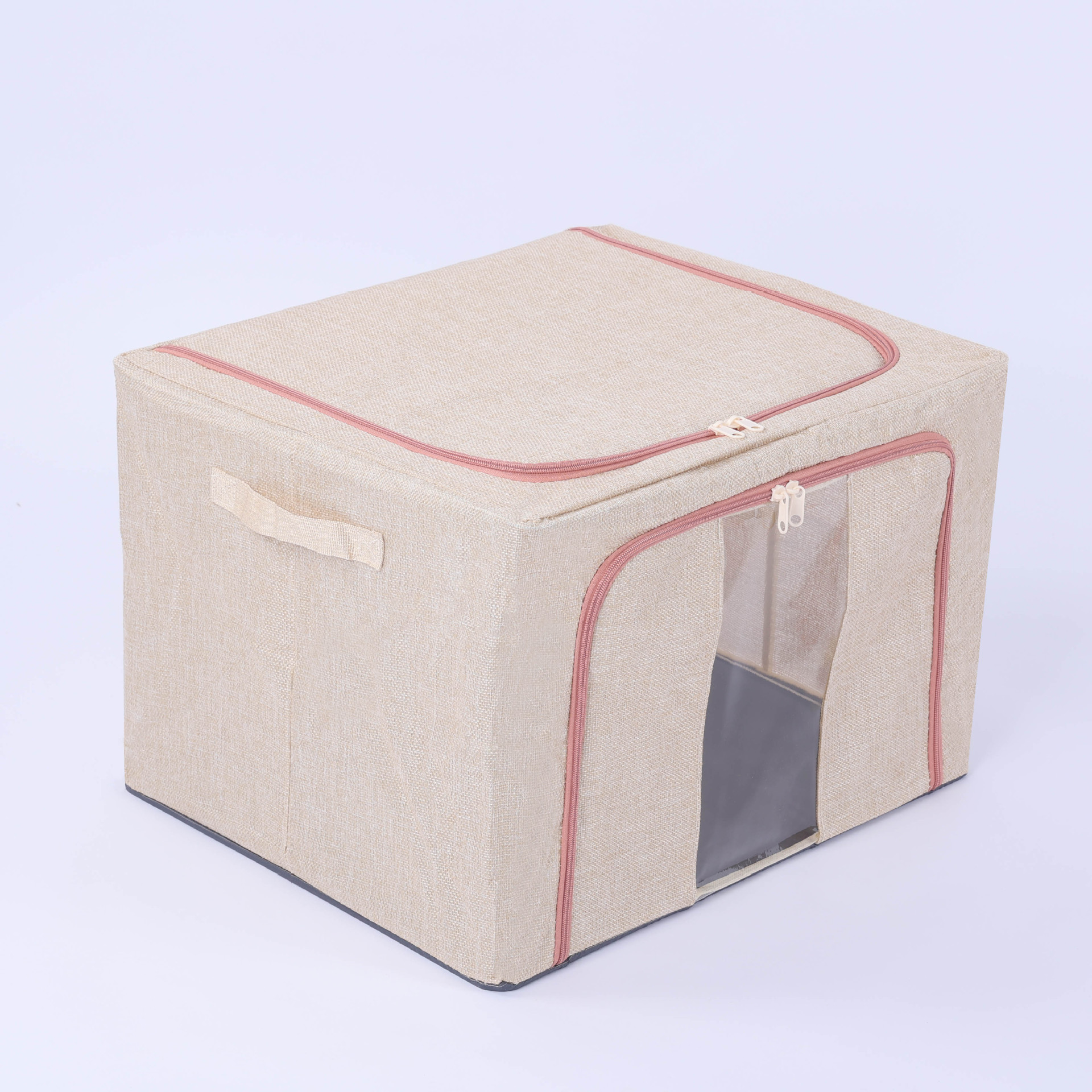 Cotton and linen clothes storage box, household fabric clothes folding and storage box, down jacket special large wardrobe organization box