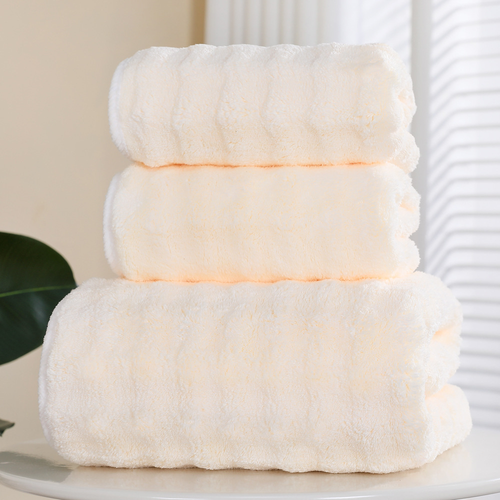 Cross-border shipping of towels, bubble fleece towels, bath towels, soft, absorbent and quick-drying face towels, bath towels and wrap towels Application Scenario