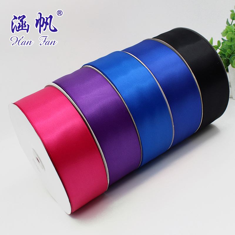 5cm wide encrypted polyester ribbon, color ribbon, ribbon gift packaging, high-density high-quality silk ribbon, satin ribbon Specification image