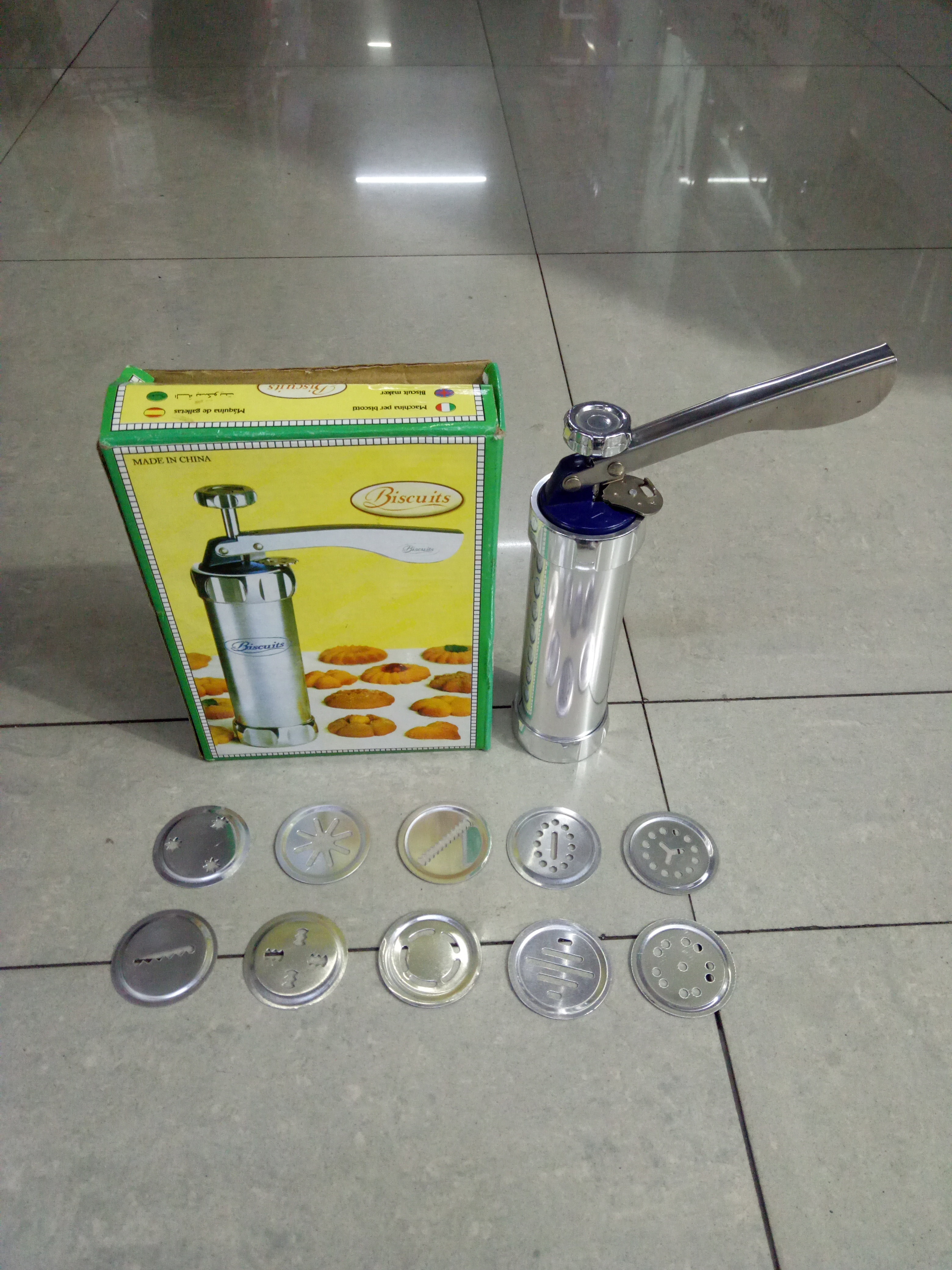 Aluminum alloy biscuit machine, cookie gun, extrusion biscuit machine, aluminum alloy cream piping gun, extrusion machine, source factory details Picture