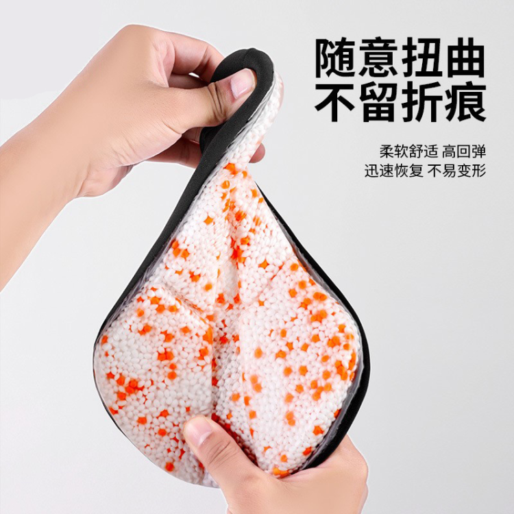 T16自行车坐垫套爆米花硅胶座垫耐磨山地公路车座垫单车减震装备