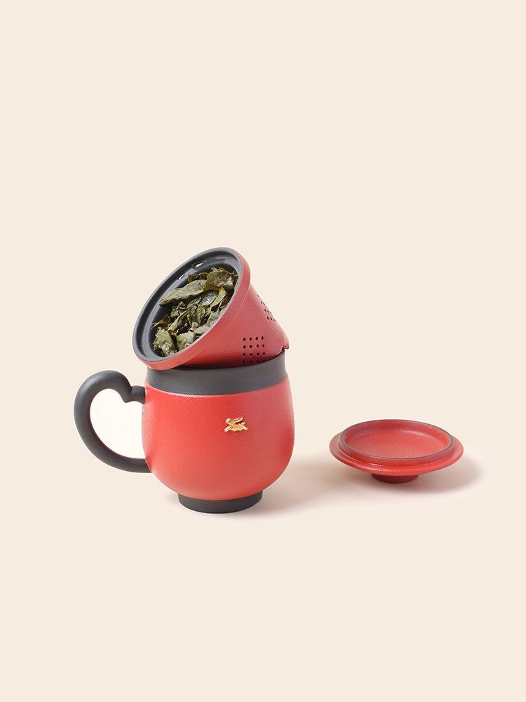 Lubao Ceramic Tea Brewing Cup, office tea and water drinking cup, new product cup for the Year of the Rabbit, gift box set, Fuzhao Wanjia Lid Cup Application Scenario