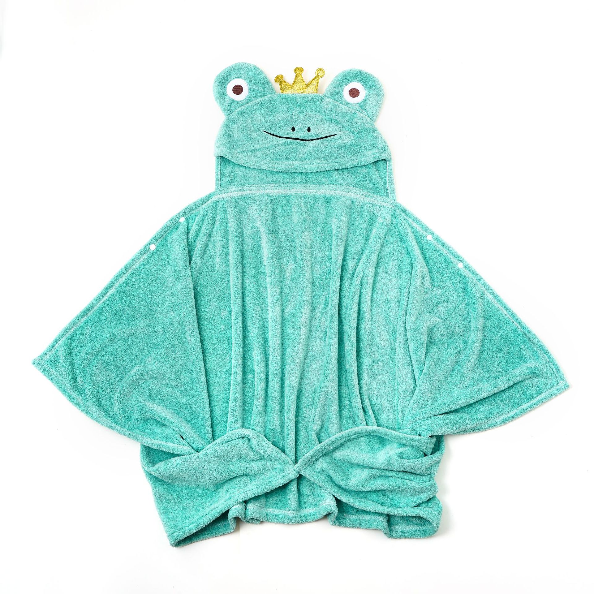 The best-selling coral fleece frog Prince home bathrobes and cute hooded capes on major cross-border e-commerce platforms Specification image