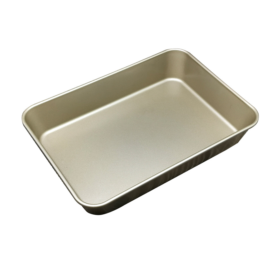 Factory direct sales of carbon steel rectangular baking trays, non-stick golden deep baking trays, cake molds, cookie and bread baking trays for home use Application Scenario
