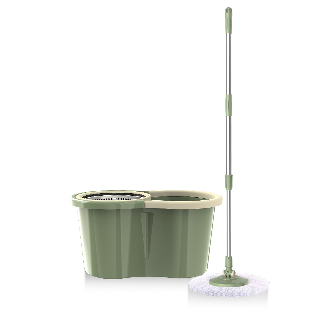 Household rotating mop, hand-free, dual-drive mop, automatic spin-drying and dehydration, ultra-fine fiber mop source manufacturer Item Picture