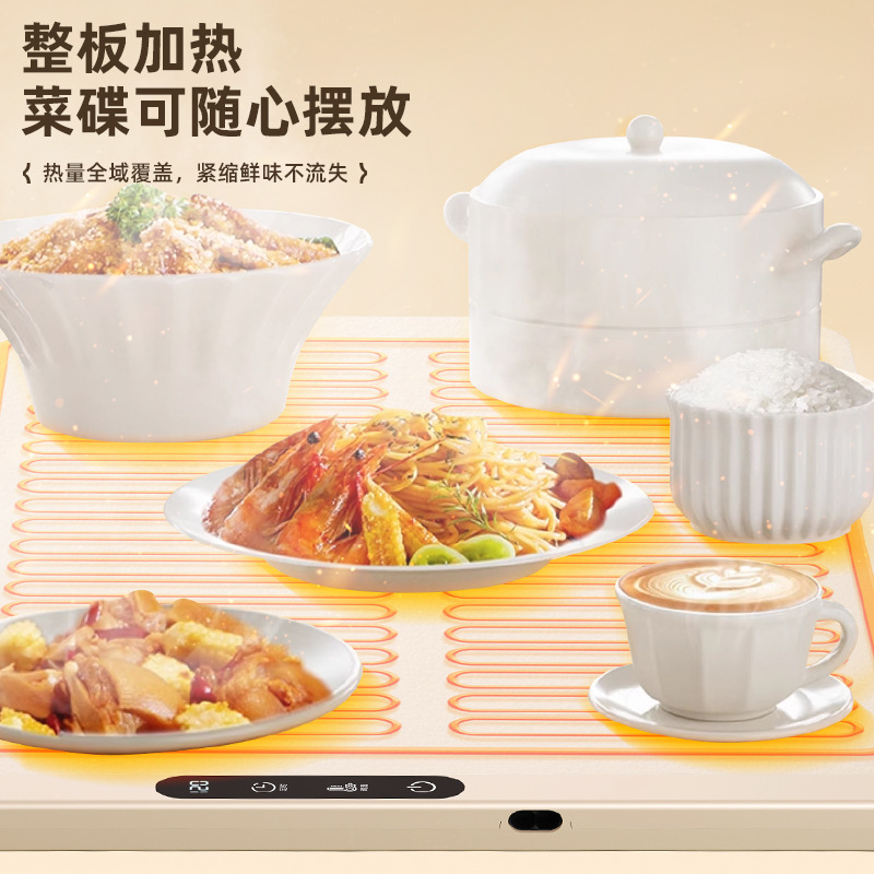 跨境新款秋冬饭菜加热垫智能恒温餐桌保温板家用可收纳硅胶暖菜板细节图