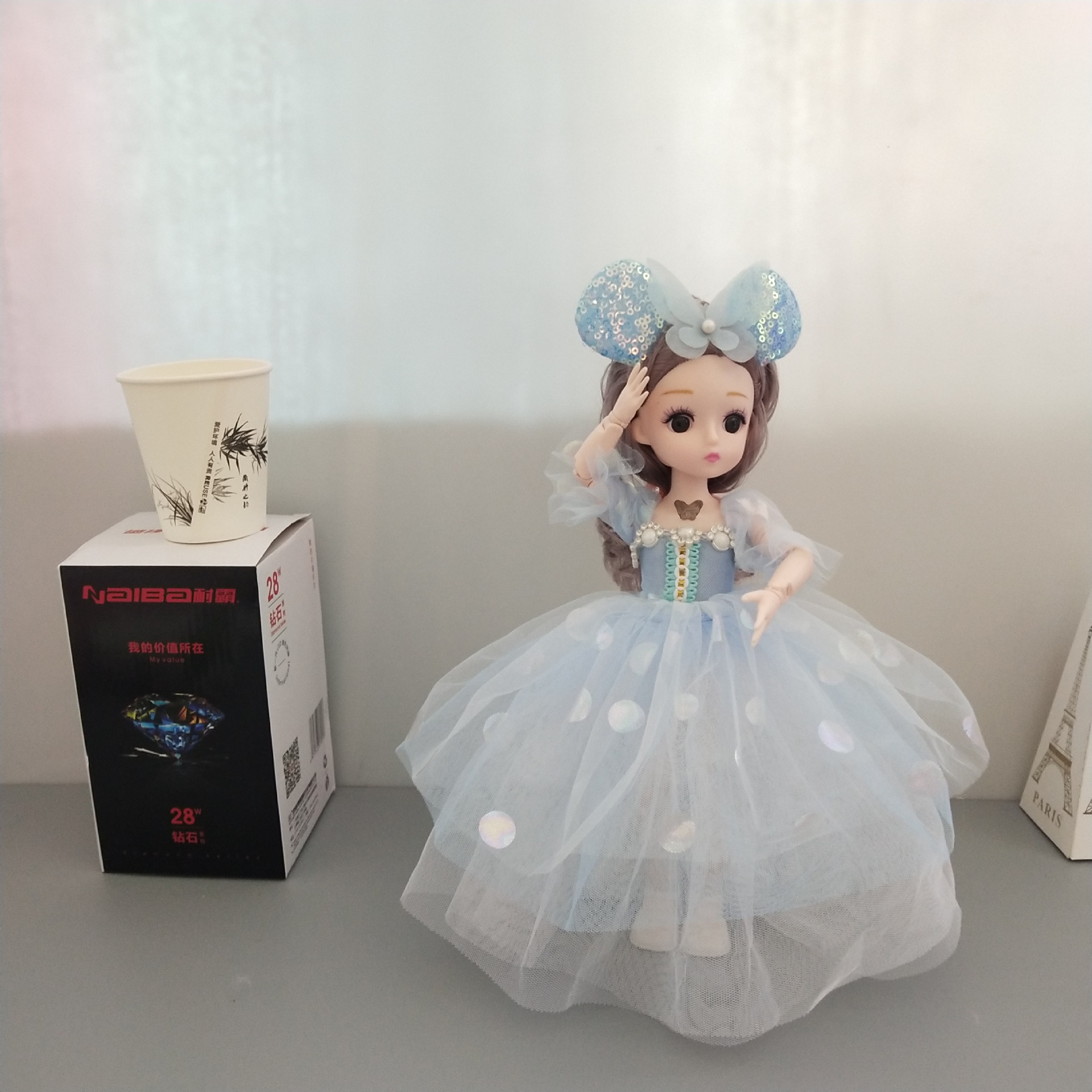 New 30-centimeter Disney Barbie doll creative wedding dress, princess and girl set gift, children's toy from the manufacturer details Picture
