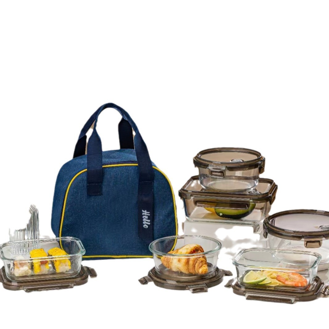 Wholesale of heat-resistant high borosilicate household food preservation bowls, salad bowl sets, high borosilicate glass food preservation boxes, gift boxes Application Scenario