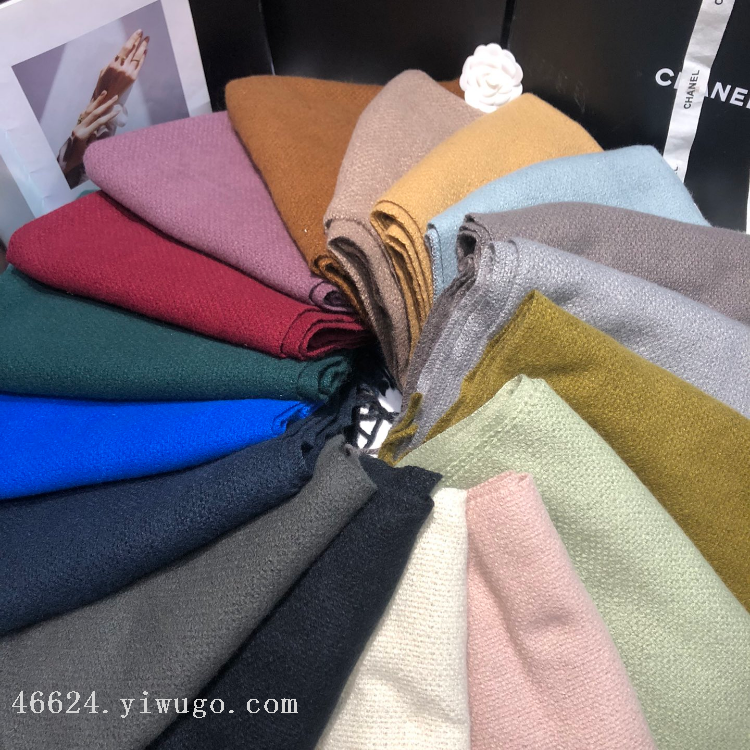 Cross-border scarf wholesale e-commerce live streaming supply chain supply 39 monochrome series, plain Oreo