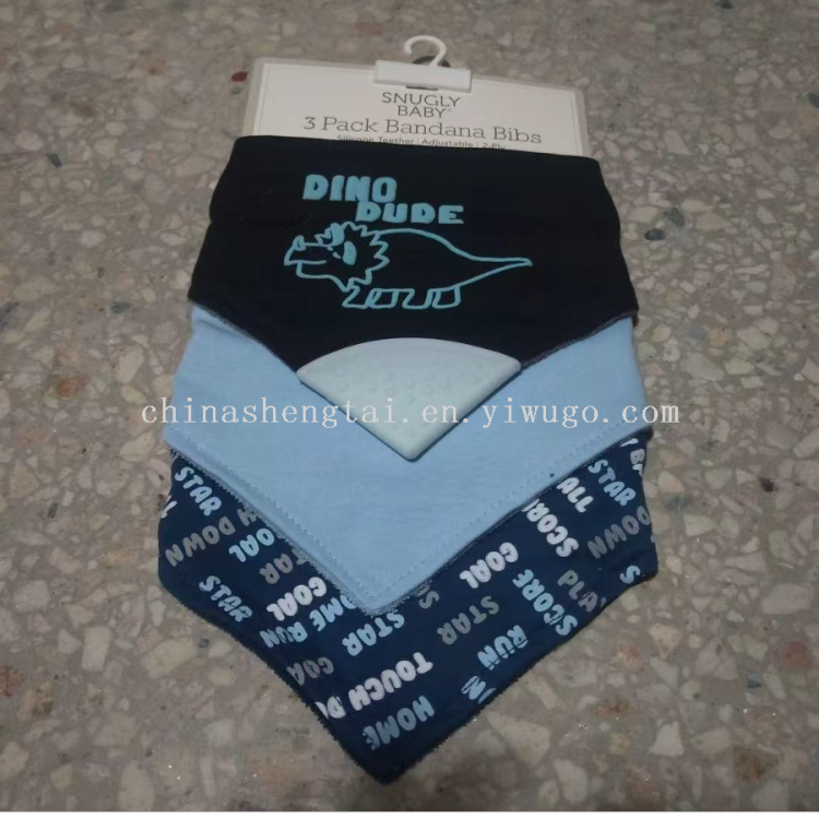 婴儿牙胶三角巾 食品级硅胶材质 柔软安全