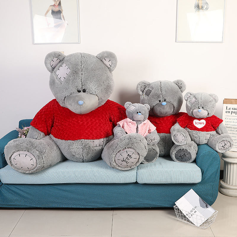 Patch Bear plush toys are cute, soft and comfortable. Factory direct sales with customization support