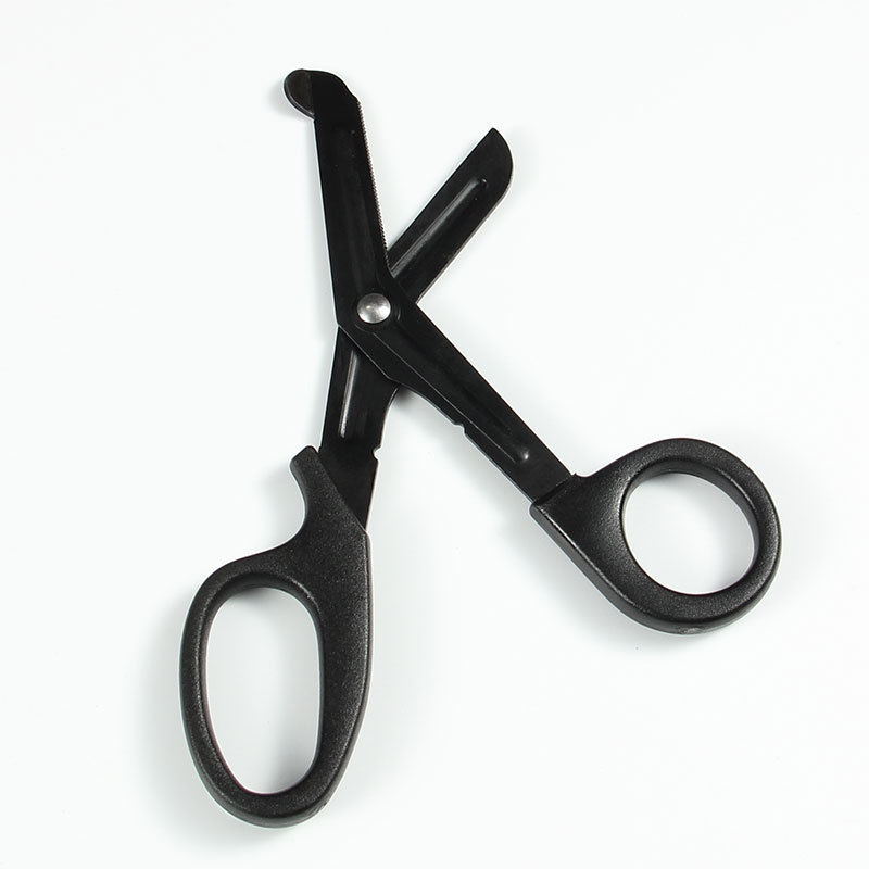 Gauze scissors, stainless steel household canvas scissors, fine-toothed outdoor first aid kit, bandage scissors, first aid kit accessories, thread ends, small scissors details Picture