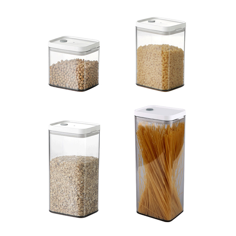 Wholesale of household kitchen vacuum transparent food storage cans and sealed cans for grains and cereals storage boxes, noodle boxes Application Scenario