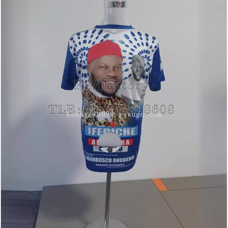 Cross-border presidential campaign uniforms, pure polyester T-shirts, customizable advertising shirts, election shirts, large digital print quantities, discounts available full figure