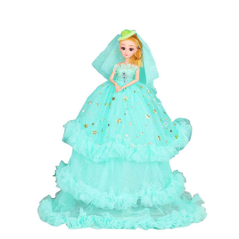 New street stall doll, golden five-pointed star, three-layer wedding dress, Western-style dress, princess doll, 50 cm oversized Barbie girl Application Scenario