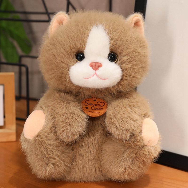Cute and lazy kitten dolls, simulated cat plush toys, children's soothing cloth dolls, cloth dolls for girls wholesale Item Picture