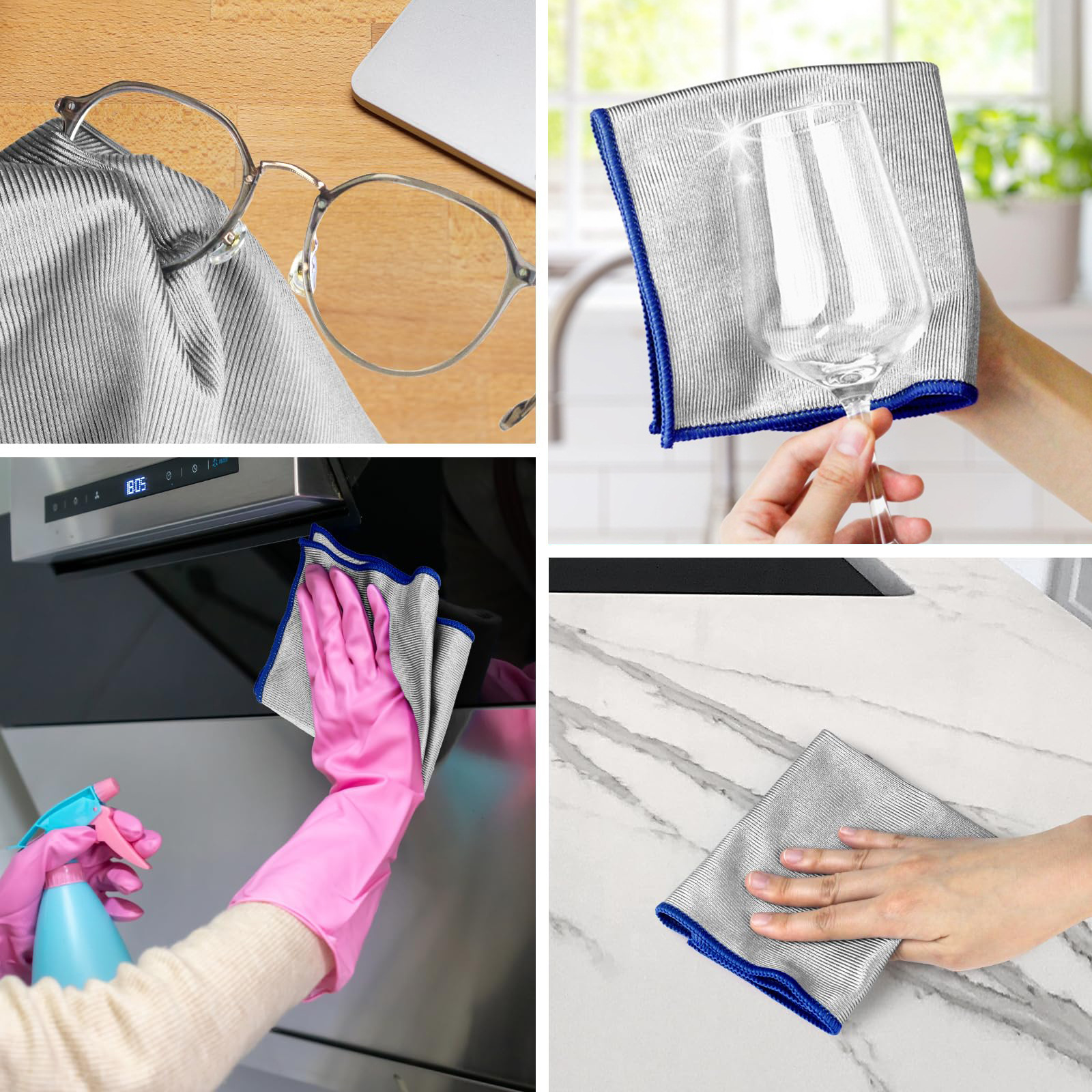 厂家现货超细纤维玻璃清洁布镜面眼镜布擦水无痕布洗碗抹布批发