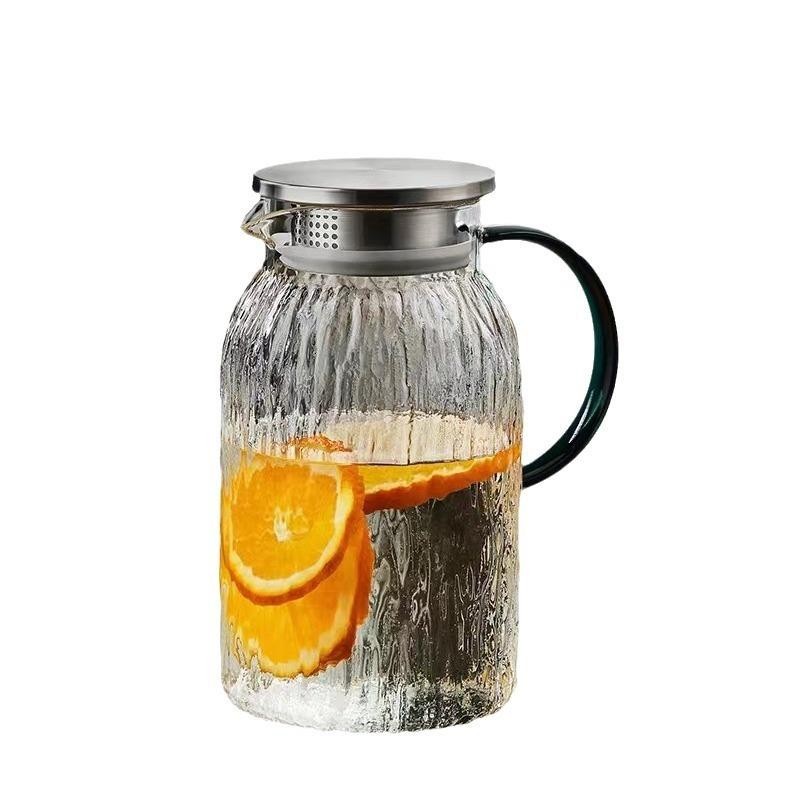 Cold water kettle, high-temperature resistant tree-patterned household cold water kettle cup, large-capacity living room glass kettle, teapot set, high appearance level Application Scenario