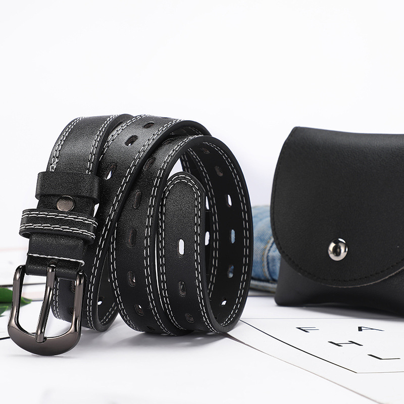 Non-perforated belt, simple and versatile Korean style for women, waist belt, women's small waist bag, cool ins retro with skirt and coat wholesale details Picture
